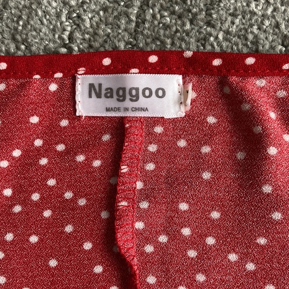 Wrap-Around Red Polka Dot Dress - Picture 11 of 11